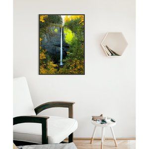 Latourelle Falls, Oregon In Autumn Waterfall Wall Art Design Poster Print Decor